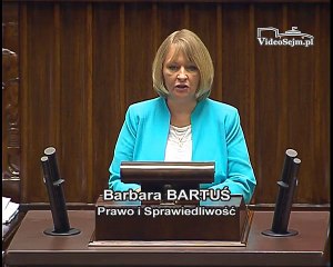 Poseł Barbara Bartuś - Wystąpienie z dnia 24 wrze�nia 2015 roku.