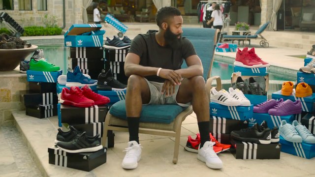 Adidas sent James Harden a truck full of sneakers!! The dream!