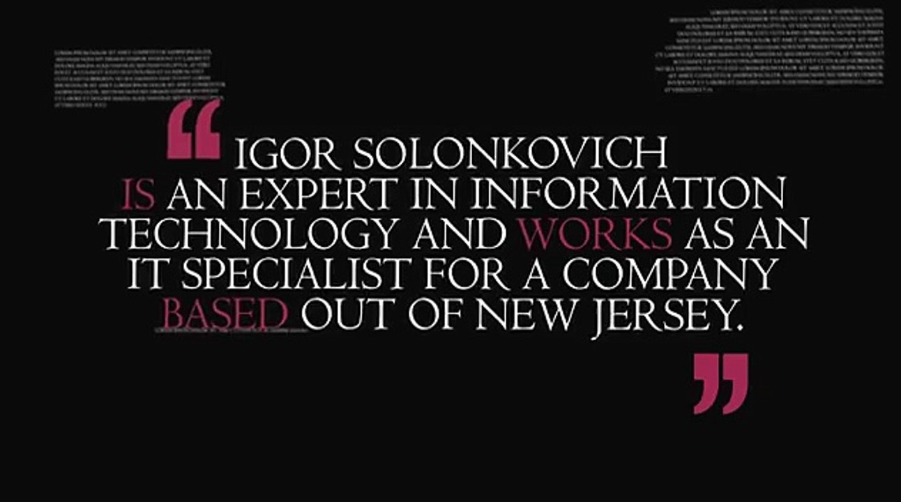 Igor Solonkovich- Professional IT Expert