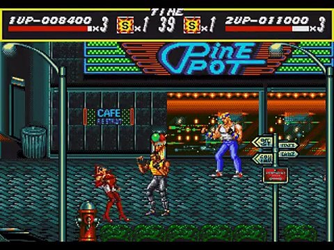 2 PLAYERS COOP STREET OF RAGE (SEGA MEGADRIVE GENESIS) STAGES 1 2 (CON DAVID)