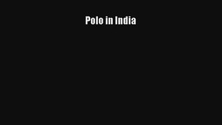 Polo in India Read Download Free