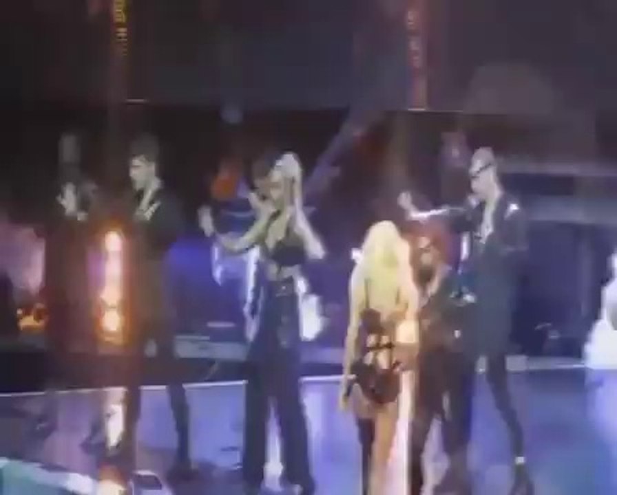 Lady Gaga falls again, and again... and again...