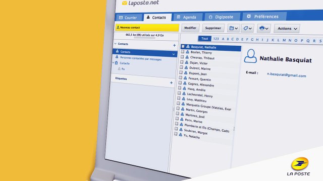 Laposte.net : comment créer un groupe de contacts ?