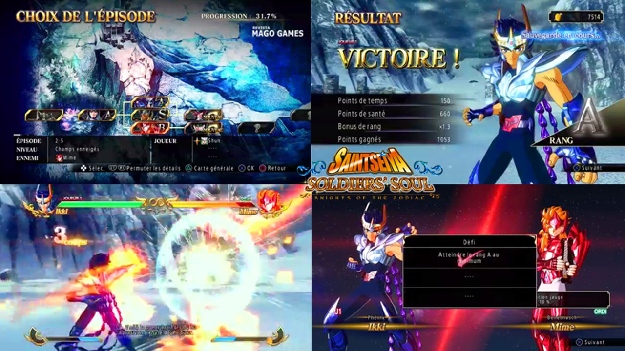 Saint Seiya Soldiers Soul gameplay Asgard - Ikki versus Mime