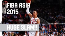 Yi's Incredible One-Handed Jam Blows the Roof Off!! - 2015 FIBA Asia Championship