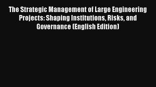 The Strategic Management of Large Engineering Projects: Shaping Institutions Risks and Governance