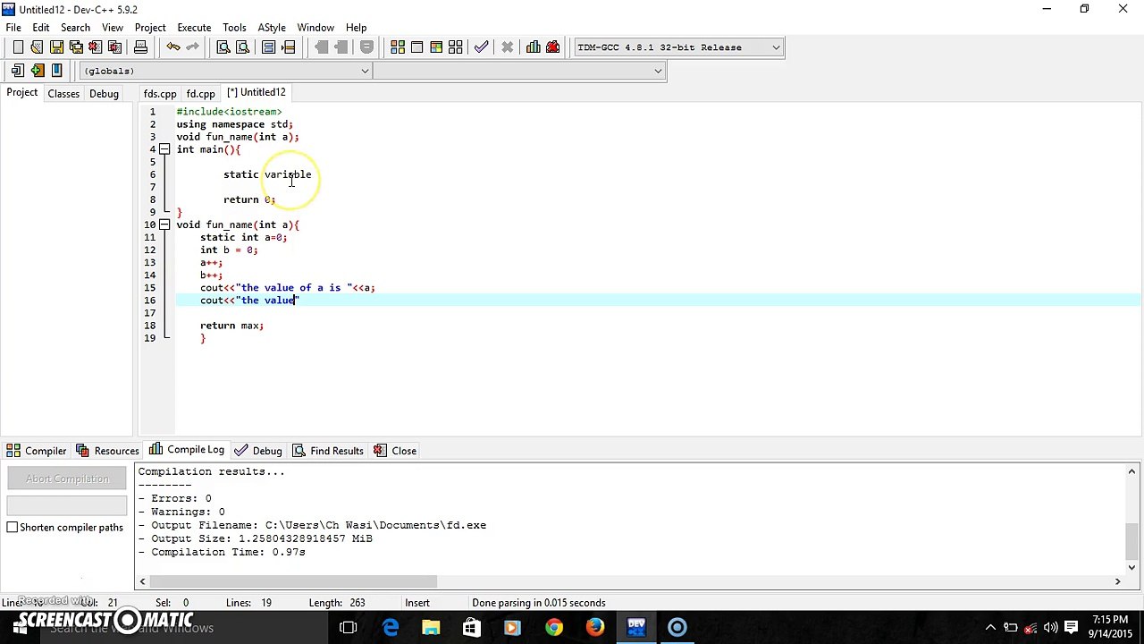 27.Static Variable in C++ in urdu & HINDI