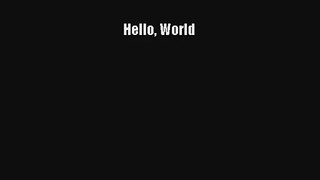 Hello World Livre Télécharger Gratuit PDF