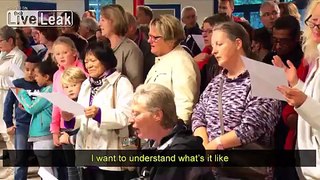 Amateur Dutch choir sings song of welcome to the illegal muslims who throng the shores