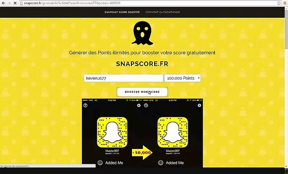 Astuce snapchat - Obtenez points gratuits et booster ton score