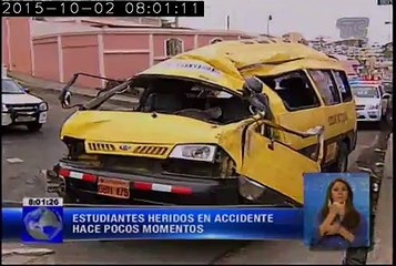 Estudiantes heridos en accidente de transito en Urdesa