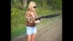 Girls shooting guns fails - Funny clips 2015