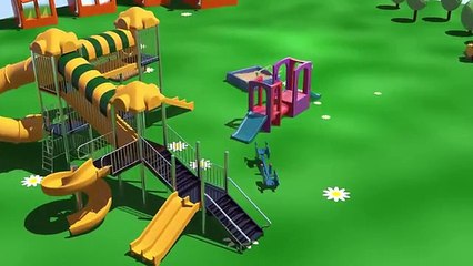 A la plaine de Jeux׃ Une Chargeuse-pelleteuse. Dessin animé pour les enfants