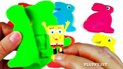 Play-Doh Bunny Rabbit Surprise Eggs Elmo Disney Frozen Spiderman Monsters Inc Donald Duck FluffyJet [Full Episode]