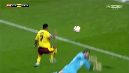 0-1 Andre Gray Goal England Championship - 02.10.2015, Rotherham 0-1 Burnley FC