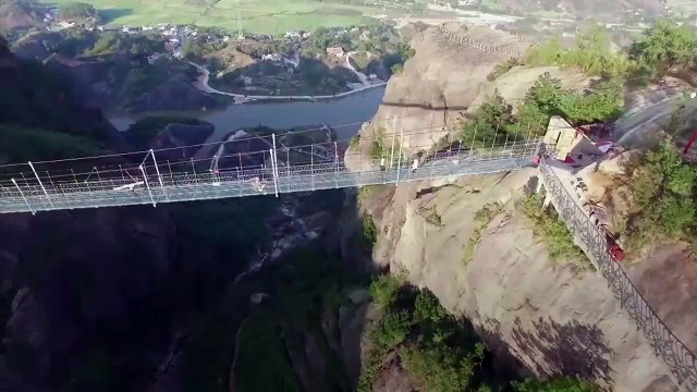 Take a look at the world's longest glass-bottom bridge in China.