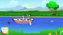 Row Row Row Your Boat   Popular Nursery Rhymes  Cartoon Animation For Children