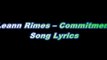 Leann Rimes – Commitment Song Lyrics