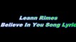 Leann Rimes – I Believe In You Song Lyrics
