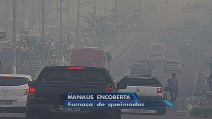 Manaus amanhece encoberta por nuvem de fumaça