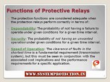 Characteristics of Protective Relays