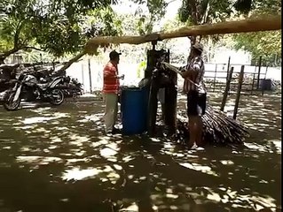 making juice with motorcycle
