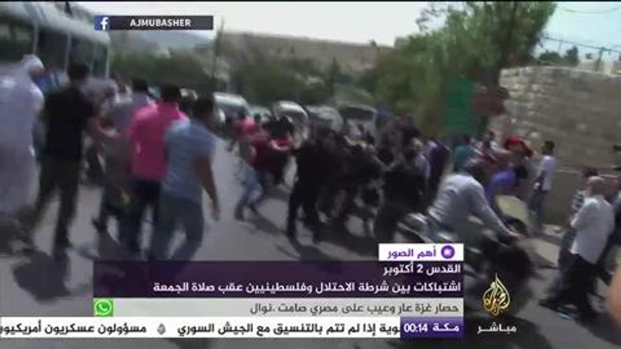 مستوطنون يشعلون النار بأشجار الزيتون واشتباكات بين شرطة الاحتلال وفلسطينيين