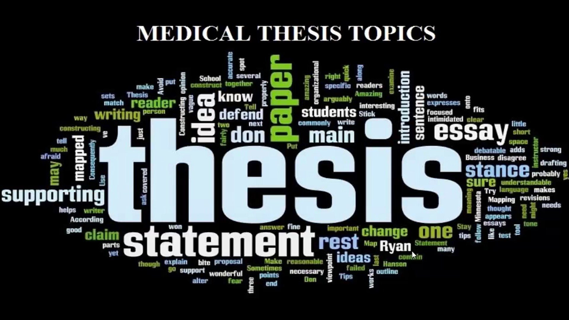 ⁣Medical Thesis Topic output - Latest Medical Thesis Topics