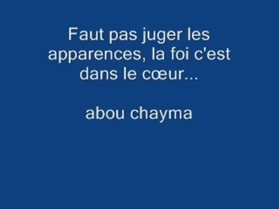 Faut pas juger, la foi c'est dans le coeur?