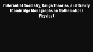 AudioBook Differential Geometry Gauge Theories and Gravity (Cambridge Monographs on Mathematical