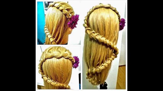 KNOTTED LOOP BRAID LONG HAIR PROM HAIR Tutorial