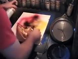 So talented artist using spraypaints and paper to draw insane art pieces