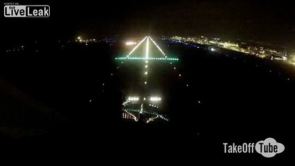 Geneve night approach and landing