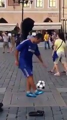 amzing foot ball technics by a simple man