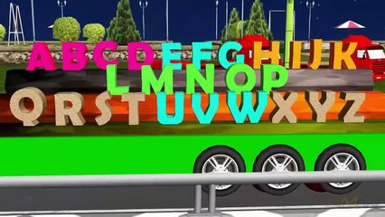 ABC On Wheels | Alphabet Songs For Children | 3D Alphabet ABC Songs For Children