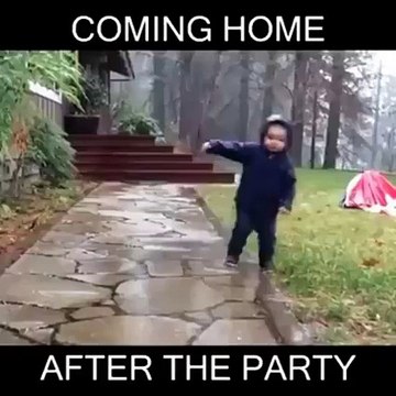 naar huis komen na een feestje