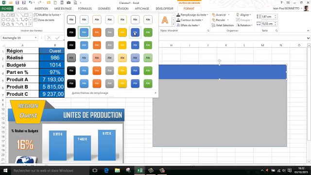 Excle - Créer un indicateur de performance de type Bannière Widget