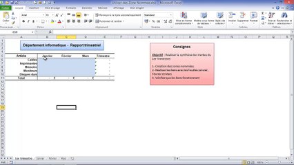 Excel - Utilisation des Zones Nommées