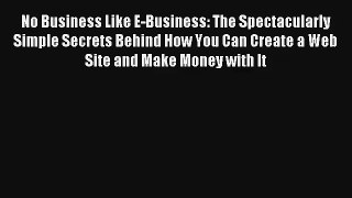 No Business Like E-Business: The Spectacularly Simple Secrets Behind How You Can Create a Web