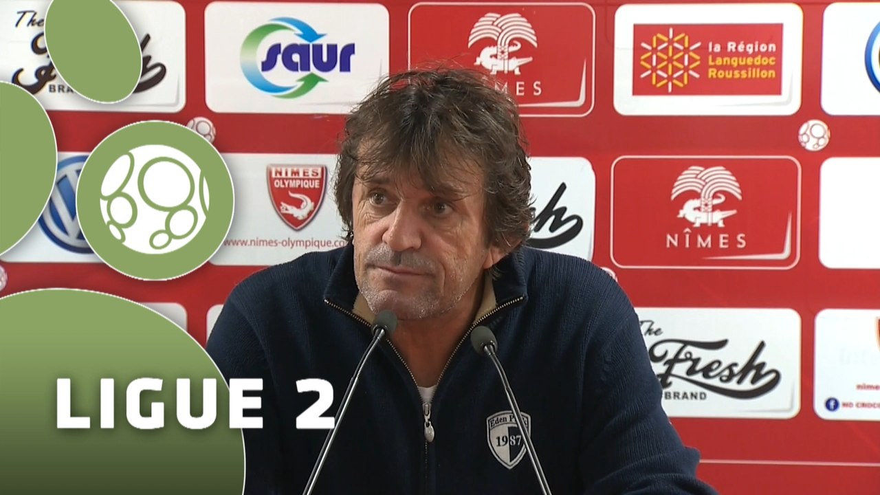 Conférence de presse Nîmes Olympique - Red Star  F.C (1-1) : José  PASQUALETTI (NIMES) - Rui ALMEIDA (RED) - 2015/2016