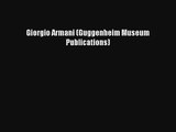 Giorgio Armani (Guggenheim Museum Publications)