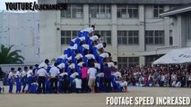 Horrific moment six students injured after 150-strong human pyramid crashes to ground