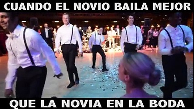 Videos graciosos , videos divertidos novio le baila a la su novia en la boda muy gracioso