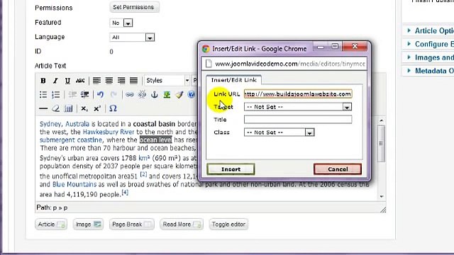 Joomla 2.5 Tutorial - Lesson 14 - Articles