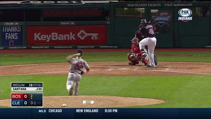 Carlos Santana conecta jonrón 19