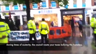 Greater Manchester Police and Manchester City Council destroying homeless peoples tents