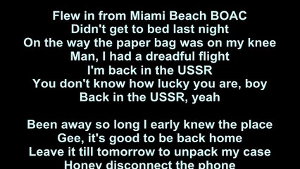 Beatles – Back In The USSR Lyrics