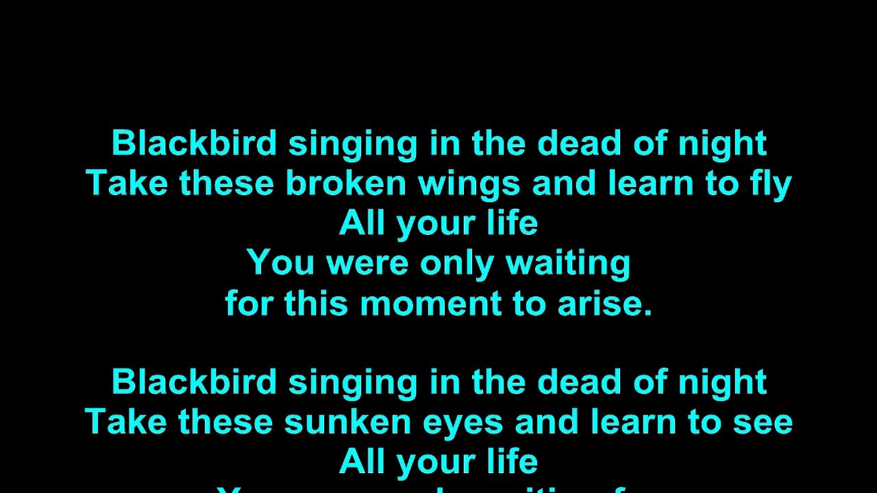 Beatles – Blackbird Lyrics