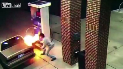 Crazy man set fire to gas station to kill spider