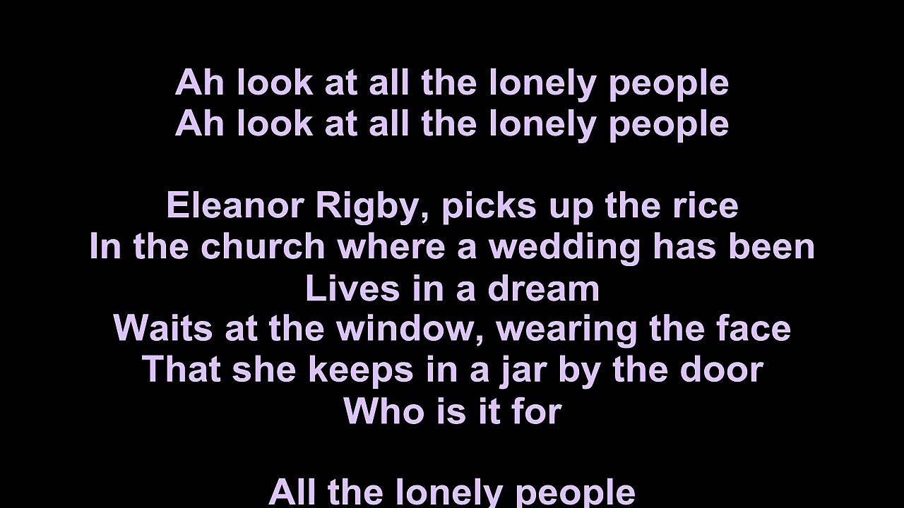 Beatles – Eleanor Rigby Lyrics - video Dailymotion